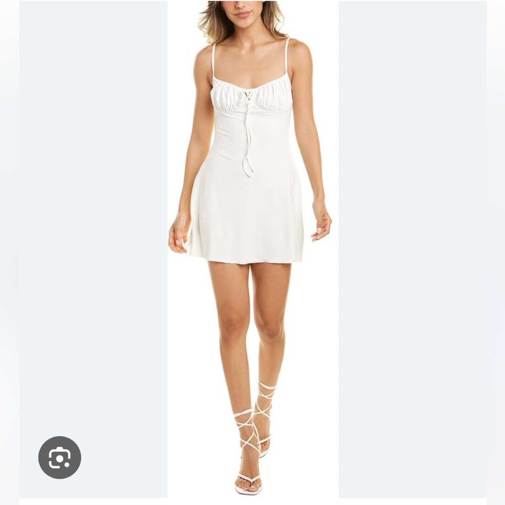 WeWoreWhat Ruched Mini Dress off white